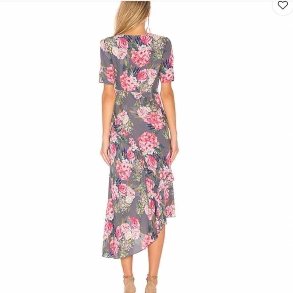 Majorelle Grey and Pink Floral Dress - Picture 2 of 7